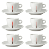 KIMBO Cappuccino Fincan + Tabak 180 cc (6'lı Set)