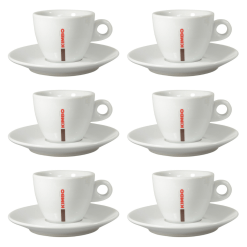 KIMBO Cappuccino Fincan + Tabak 180 cc (6'lı Set)
