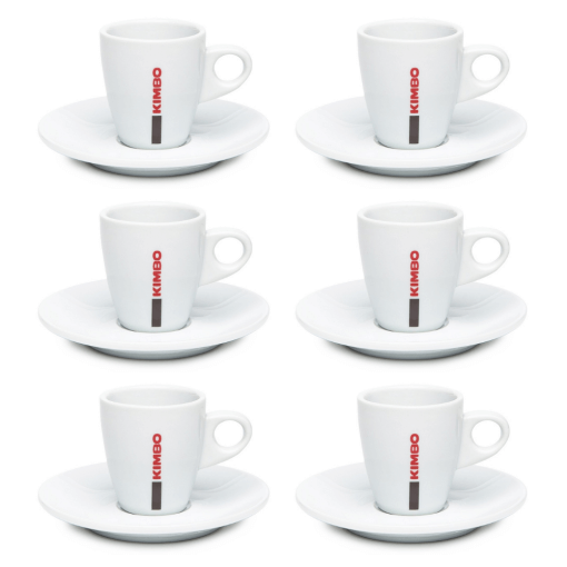KIMBO Espresso Fincan + Tabak 60 cc (6'lı Set)
